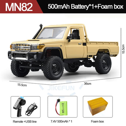 MN82S RC Crawler 1/12 Full Scale LC79 RC Pickup Short Truck 4WD Remote Control Climbing Off-road Car Toys for Boys Adults Gifts