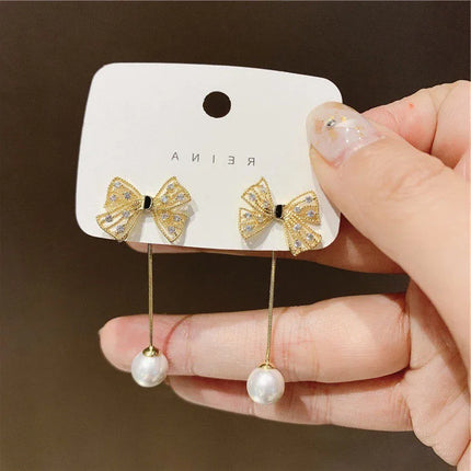 New Fashion Trend Unique Design Elegant Delicate Zircon Butterfly Tassel Earrings For Women Jewelry Wedding Party Premium Gifts