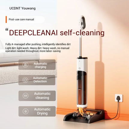 UWANT Wireless floor scrubber Cloud 2.0 Pro, 23000Pa Suction/Real-time Electrolytic Water Sterilization/Self-cleaning & Drying