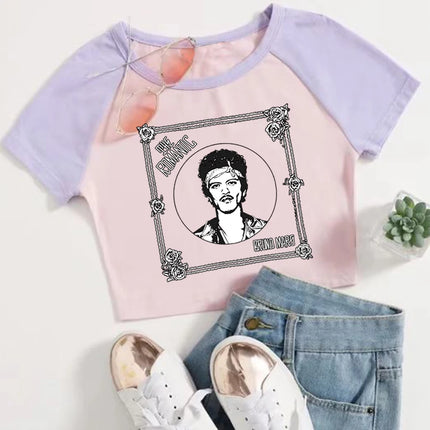 Bruno Mars The Romantic New Album Crop Tops T-Shirt Girls Fashion Women O-Neck Short Sleeve