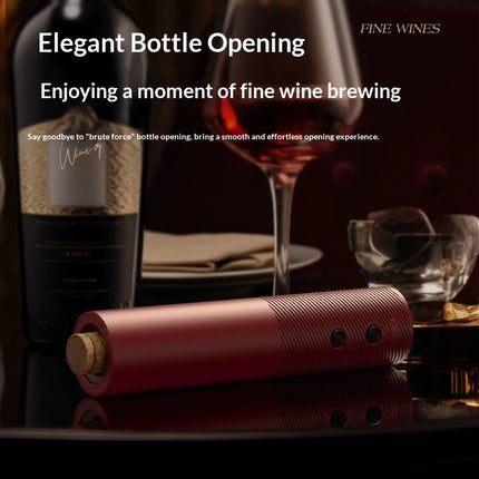 Electric Wine Bottle Opener Rechargeable Automatic Corkscrew with One-Click Button Portable Kitchen Bar Tool for Red Wine Gifts