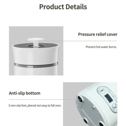 Portable Electric Kettle travel Kettle Stainless Steel Mini Electric Water Bottle Cup For Boil Hot Water Baby Milk Powder