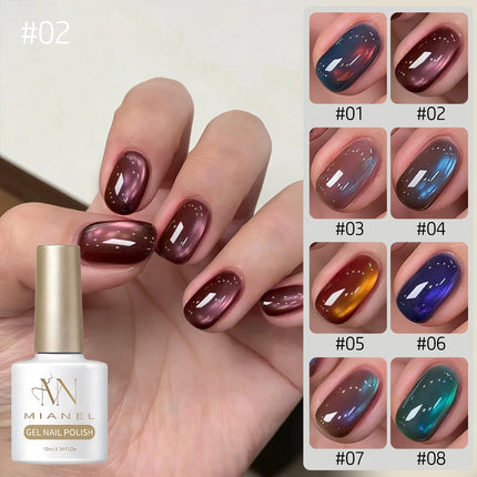 MIANEL 10ML 2026 New Orion Nebula Cat Eye Gel Polish Unique Dual-Shimmer Dynamic Crystal Cat Eye Formula for Nail Art