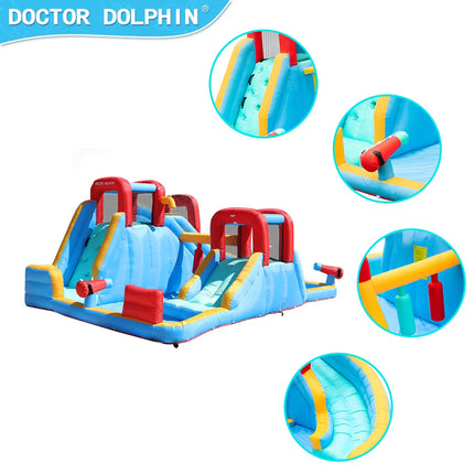 Doctor Dolphin outdoor commercial kids toys water slide bouncing castles inflatable bounce house jumping castle