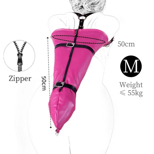 Erotic Games Both Arm Back Bondage Gloves with Adjustable Shoulders Strap Handcuffs for Couple Secure Restraint Adult Sex Toys