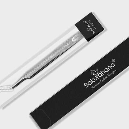 SAKURAHANA Anti-Static Eyelash Tweezers Professional High Precision Volume Extension Stainless Steel Anti-slip Makeup Tool