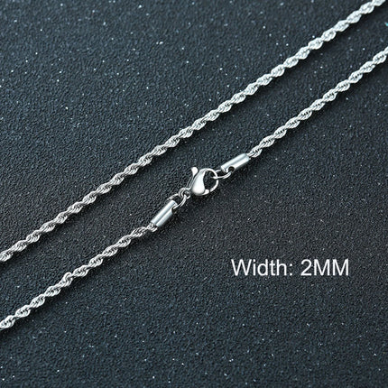 3-11MM Classic Cuban Chain Necklace for Men Women,Silver Black Gold Grey Color Stainless Steel Chains,Basic Punk Jewelry Gift