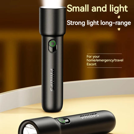 Philips NEW SFL1235 2-PCS EDC Portable Flashlight Rechargeable LED Flashlights for Defensa Personal Self Defense Camping Hiking