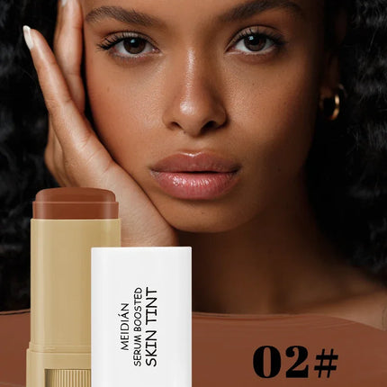 Bronze Foundation Stick Serum Boosted Skin Tint Silky Texture Moisturizing Coverage Concealer Base Even Skin Tone Makeup