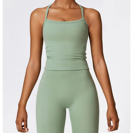 Women Cross Back Yoga Sports Bra Breathable Shock Proof Gym Workout Fitness Push up Top Yoga Running Active Sportswear Vest Bra