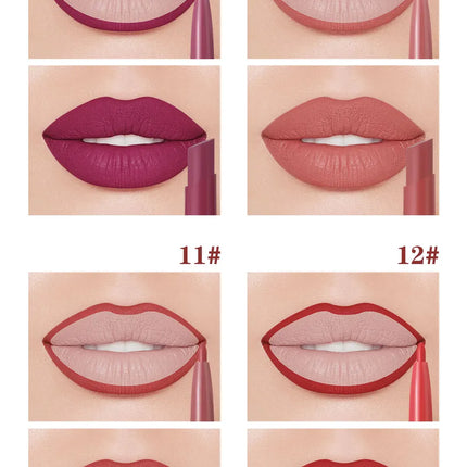 Double-Ended Lip Liner Velvet Matte Lipstick Lip Gloss Easy to Color Non-Fading Non-Stick Cup Lip Liner