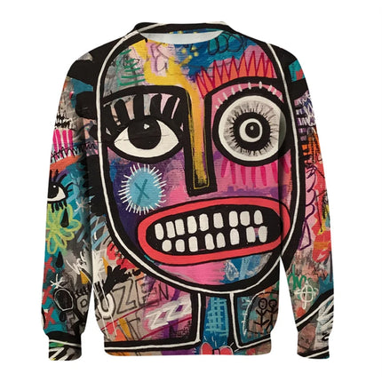 Men's Graphic Sweatshirts For Men Graffiti Pullover Long Sleeve Sweatshirt Crew Neck Fashion Daily Casual Holiday Vacation New