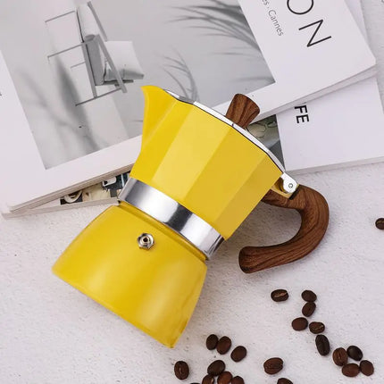 Custom Logo Moka Pot 3-cup Stovetop Espresso Maker Elegant Coffee & Tea Set