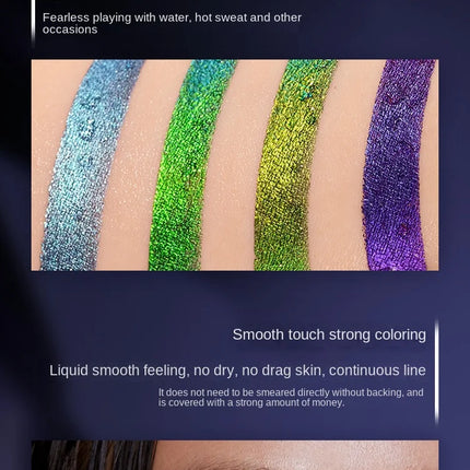 Kaleidos Eyeliner Gel Pencil Waterproof Chameleon Colour Long Wear Glitter Metallic Waterproof Eye Pen