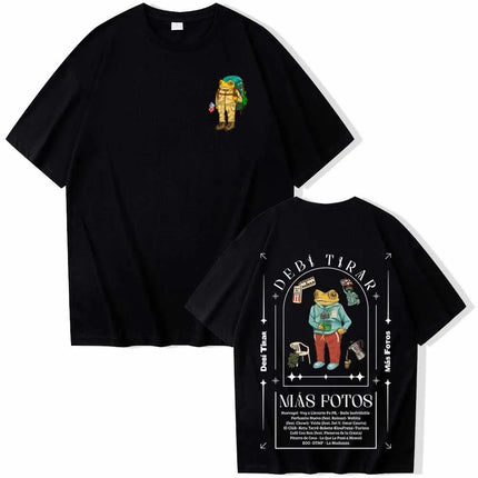 Debi Tirar Mas Fotos World Tour 2026 Bad Bunny Graphic T-Shirts Men Women Loose Casual Cotton Tees Street Hip Hop Oversized Tops