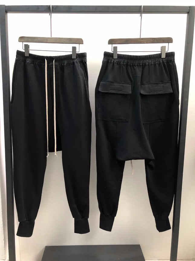 Dark Men Casual Harem Pants 100% Cotton Gothic Men Clothing Sweatpants Spring Autumn Women High Street Hip Hop Loose Pants