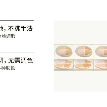Joocyee Concealer 4-color Palette Facial Makeup Foundation Cream Invisible Pores Full Coverage Brighten Korean Makeup Cosmetics