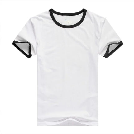 200g 32pcs Lycra Cotton Round Neck Short Sleeves T-shirts Ordinary Youth Collar Hooded Slims Smooths Silhouette Base Layer Top