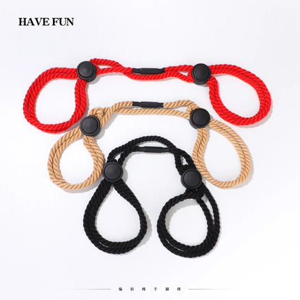 Adjustable Rope Handcuffs Erotic Slave BDSM Bondage Restraint Rope Ankle cuffs Fetish Flirt Sex Toys For Women Men Adults Games﻿
