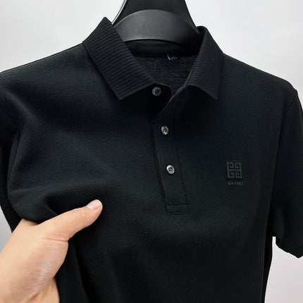 100% Cotton Breathable Polo Shirt, Short Sleeve Men's Branded T-shirt 2023, Summer High-End Embroidered Casual Loose Polo Shirt for Men