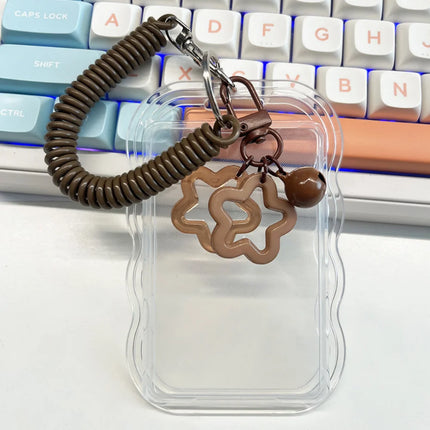 Kpop Photocard Holder Photo Display Holder With Star Keychain Idol Picture Protector Sleeves Credit ID Cards Protective Case