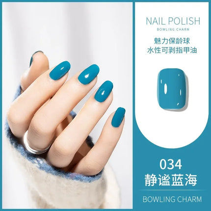 2025 Summer Solid Colored Nail Polish Tangerine Glitter Nails Art Water-Based Peel Off Nail Polish No Need Lamp Manicure Varnish
