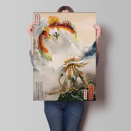 Hot Selling Pokemon Gyarados Classic Anime Posters Canvas Wall Art Modern Home Living Room Decoration Paintings Friends Gifts