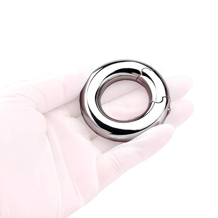 FRRK Weight Scrotal Ring Stainless Steel Ball Stretcher Metal Lock Ring Male Bondage Adult Intimate Personal Restraint Wear Toy