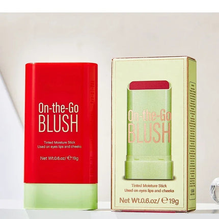 Multi-function Blush Stick Natural Cheek Face Rouge Blusher Cream Lasting High Color Rendering Brightening Skin Tone Waterproof