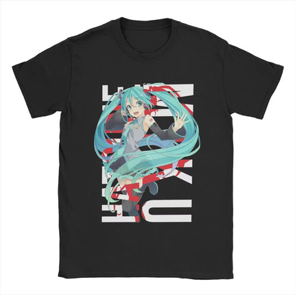 2026 new Hatsune Miku Anime T Shirt Men's Cotton Top Tee Aesthetic O-neck Short Sleeve High quality