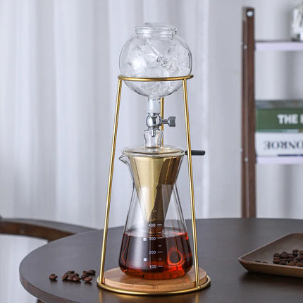 Ice-drip coffee pot teapot stand set ice-drip household drip-type hydraulic hand-pour cold brew tea dripping pot