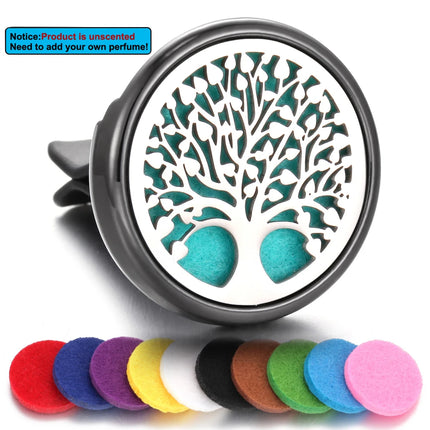 1pc Refillable Car Air Freshener Perfume Diffuser Clip, Auto Air Vent Car Interior Car Aromatherapy Diffuser With 10pcs Pads