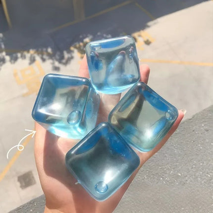 Slow Rebound Ice Cubes Squishy Squeeze Toy - Stress Relief Sensory Fidget for Kids Adults, ADHD Autism Soft Squeeze Toys