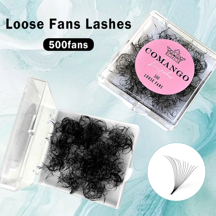 Portable 500 Premade Volume Fans Sharp Narrow Base 3d 6d 7d 10d 12d 14d Wide Fans Bouquet Faux Mink Promade Eyelash Extension
