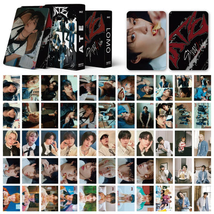 55PCE Stray Kids' comeback album "LOMO" card - Stray Kids Official Same Series Souvenir Mini Card Postcard ATE skzoo