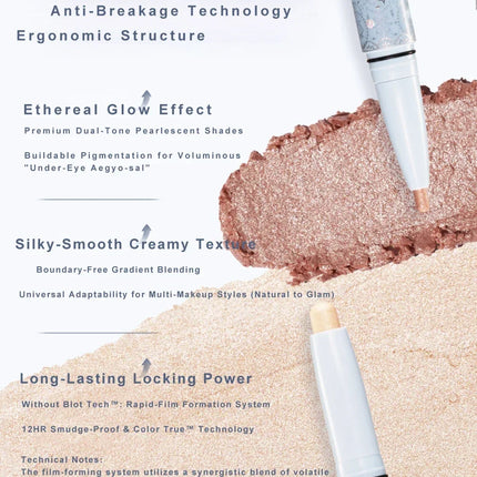 Flower Knows Shell's Jewel New Dual Tip Under Eye Brightener Long Lasting Waterproof Eyebrow Eyeliner Smudge Proof Makeup Tools