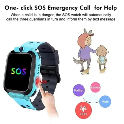 Lenovo 2026 New Kids 5G Smart Watch Sim Card Call SOS GPS Location Camera Waterproof Child Watch for Boys Girls Present