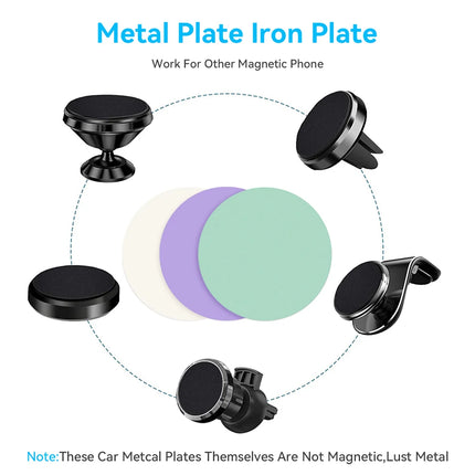 Metal Disk Sticker Sheet for Magnetic Car Phone Holder Universal Iron Sheet Sticker Stand Mobile Phone Magnet Holder Mount