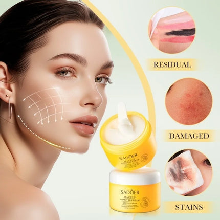 Quickly Dissolve SADOER Grapefruit Makeup Remover Stubborn Makeup Deep Cleaning Deep Cleaning Makeup Remover Without Residue