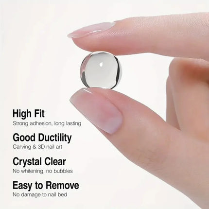 5ml 3D Clear Nail Gel and  Nail Art Mirror Powder Create metallic three-dimensional nail art 3D Painting Gel