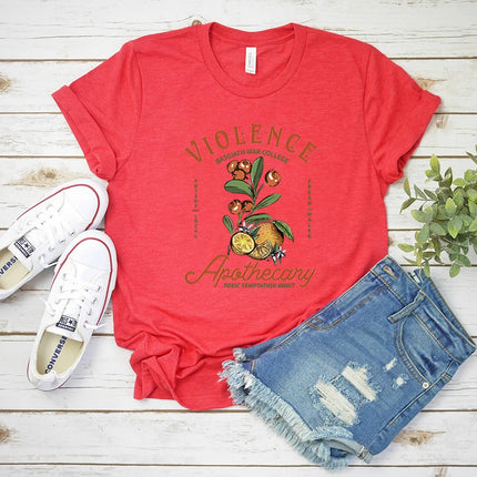 Violet Sorrengail Apothecary T-shirt Basgiath War College Shirt Fourth Wing Graphic T Shirts Bookish Tees Gift for Book Lover