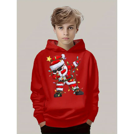 2026 Kids Boys Clothes Christmas 3D Printed Hoodie Long Sleeve Casual Winter Pullover Sweatshirt Fashion Party Children Hoodie