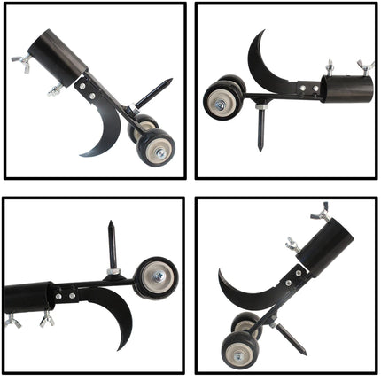 Heavy Duty Garden Weeder Tool Manual Weed Puller with Lawn Cutter & Auxiliary Wheels for Dandelions Grass ，Garden Cleaning Tools