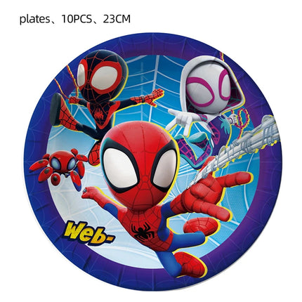 Spidey And His Amazing Friends Happy Birthday Party Decorations SpiderMan Theme Balloons Supplies Tablecloth Tableware Kids Gift