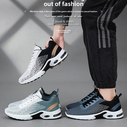 Ultralight Running Shoes for Men Casual Breathable Mesh Sneakers Anti-slip Fashion Solid Colour Men's Shoes Plus Size 47