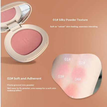 Hot HERORANGE Monochromatic Blush Makeup Palette Long Lasting Natural Cheek Tint Waterproof Blush Cosmetic
