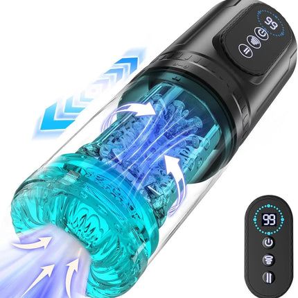 Automatic Male Masturbator Cup Telescopic Thrusting Rotating Sucking Vibrator Pocket Pussy Adult Sex Toy for Men Penis Supplies