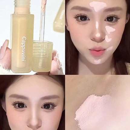 Velvet Matte Liquid Concealer Highlighter Long-Lasting Moisturize Cover Acne Marks Dark Circles Skin Brightening Makeup