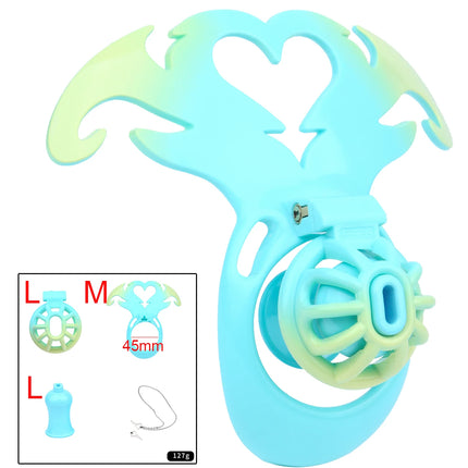 LICKER Wearable Angel's Heart Negative Chastity Locks Loyalty Belt Penis Cage Sex Toys Erotic Urethral Chastity Device For Men