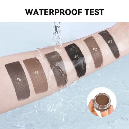 6Color Matte Black Wild Eyebrow Cream 3D Natural Tint Eyebrow Enhancers Gel Wax Waterproof Long Lasting Eye Makeup Cosmetic Tool